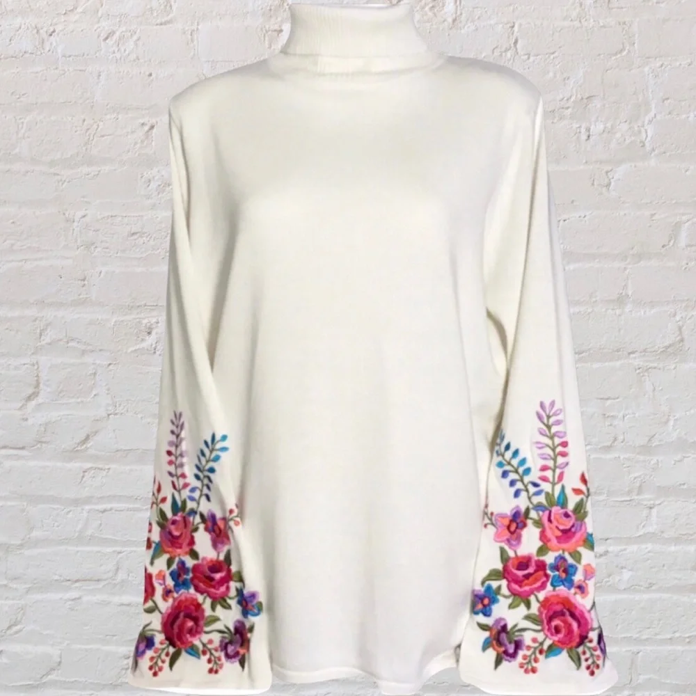 Linea by Louis Dell’Olio Embroidery Sweate… - Picture 1 of 6